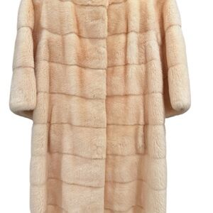 Elegant Tan Fur Coat